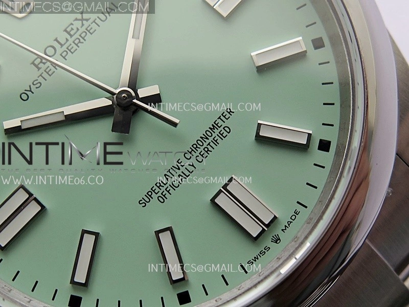 Oyster Perpetual 124300 41mm SS BP 1:1 Best Edition 2025 Mint Green Dial On SS Bracelet