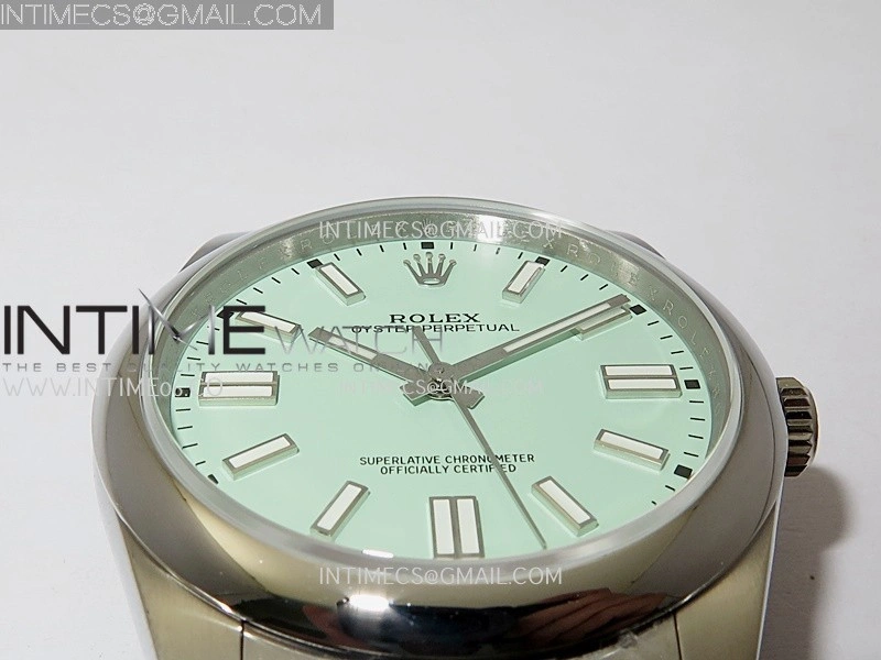 Oyster Perpetual 124300 41mm SS BP 1:1 Best Edition 2025 Mint Green Dial On SS Bracelet