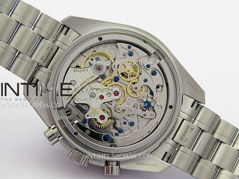 Speedmaster Professional Blue Snoopy SS N1F 1:1 Best Edition Black Dial On SS Bracelet A3861