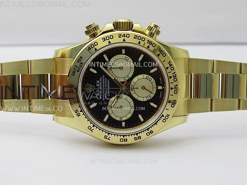 Daytona 126508 Gain Weight YG QF 1:1 Best Edition Black Dial YG Subdial Stick Markers on YG Bracelet SH4131 V6