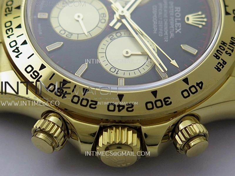 Daytona 126508 Gain Weight YG QF 1:1 Best Edition Black Dial YG Subdial Stick Markers on YG Bracelet SH4131 V6