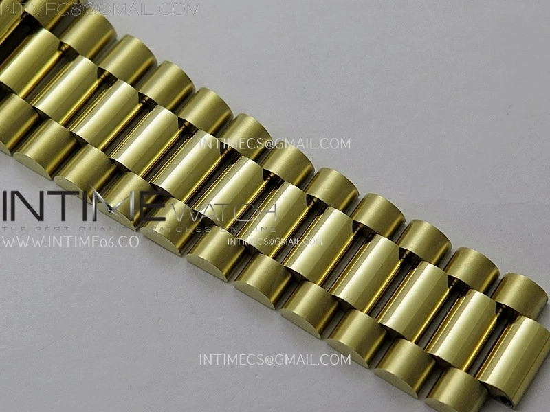 Day Date 228238 40mm 904L YG QF Gain Weight Green Gradient Dial Roman Markers on YG President Bracelet A2836