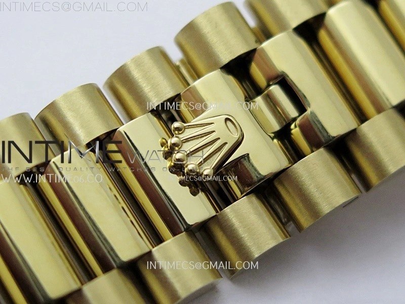 Day Date 228238 40mm 904L YG QF Gain Weight Green Gradient Dial Roman Markers on YG President Bracelet A2836