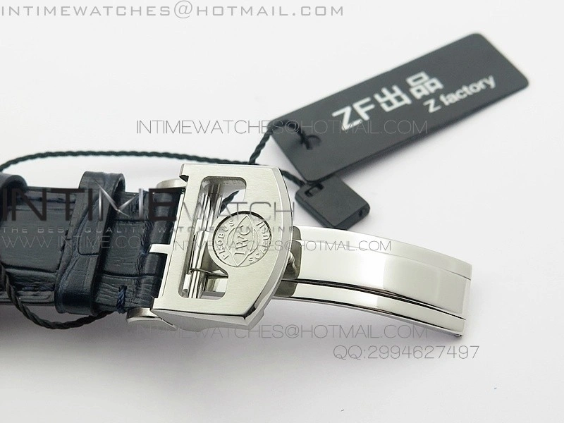 PORTUGUESE REAL PR SS IW500106 GARY DIAL AZF 1:1 BEST EDITION ON BLACK LEATHER STRAP A52010