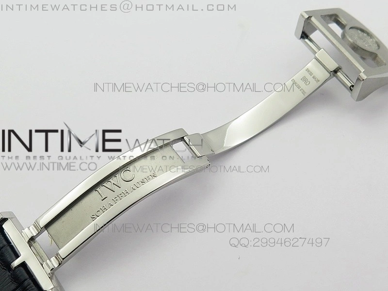 PORTUGUESE REAL PR SS IW500106 GARY DIAL AZF 1:1 BEST EDITION ON BLACK LEATHER STRAP A52010