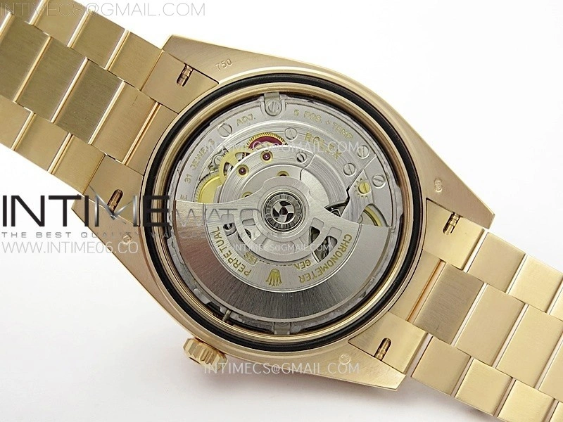 Day Date 228235 40mm 904L RG 1:1 AR+F Best Edition Green Dial Roman Markers on RG President Bracelet SA3255