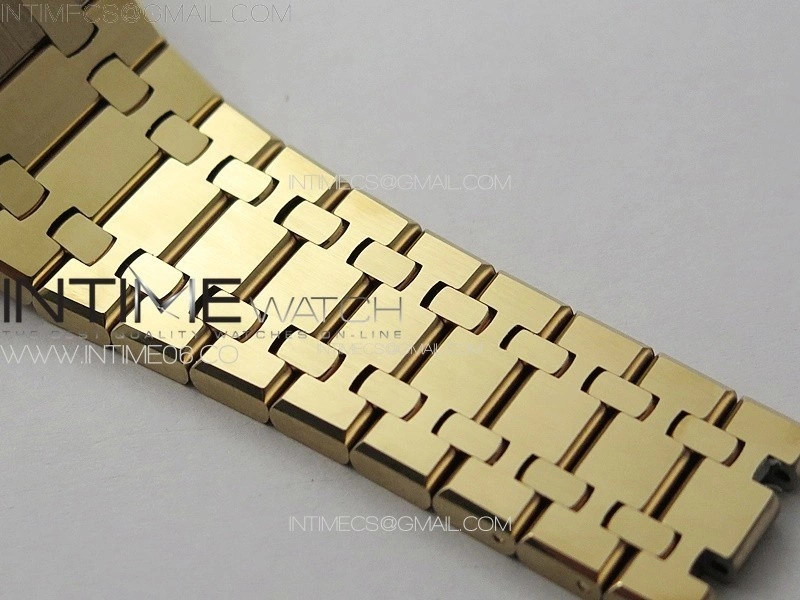 Royal Oak 41mm 15400 RG APSF 1:1 Best Edition Black Textured Dial on RG Bracelet A3120 Super Clone V3
