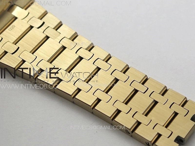 Royal Oak 41mm 15400 RG APSF 1:1 Best Edition Black Textured Dial on RG Bracelet A3120 Super Clone V3