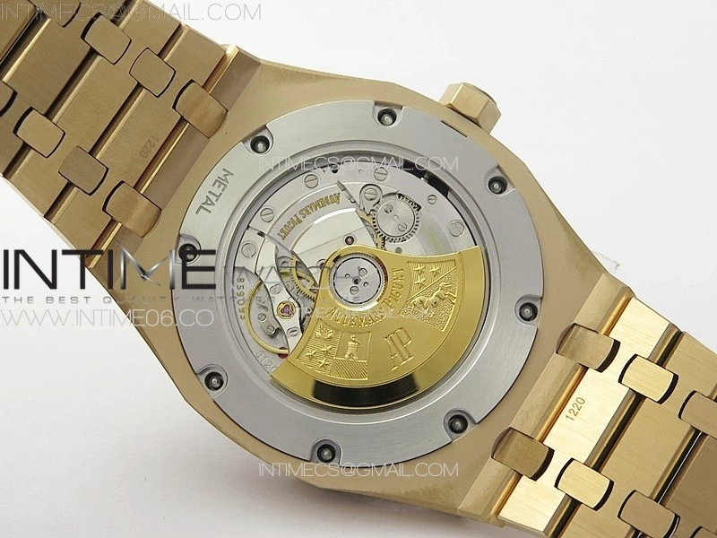 Royal Oak 41mm 15400 RG APSF 1:1 Best Edition Black Textured Dial on RG Bracelet A3120 Super Clone V3