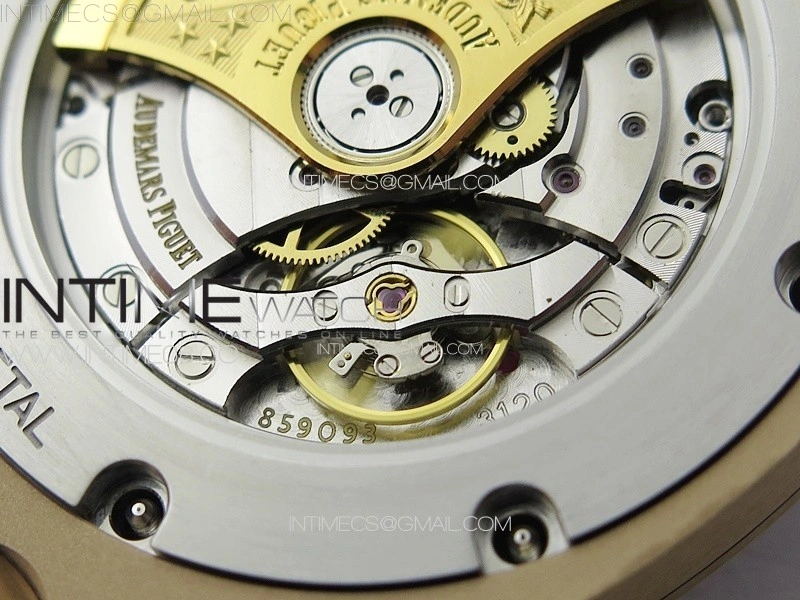 Royal Oak 41mm 15400 RG APSF 1:1 Best Edition Black Textured Dial on RG Bracelet A3120 Super Clone V3