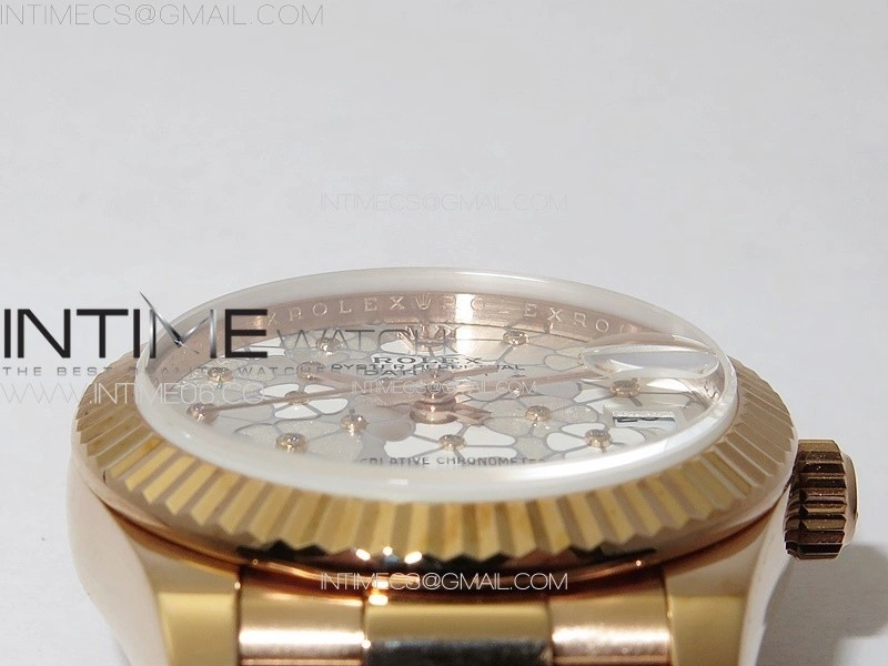 DateJust 31mm 278274 RG GMF Best Edition Silver Flowers Crystals Dial on RG President Bracelet A2824