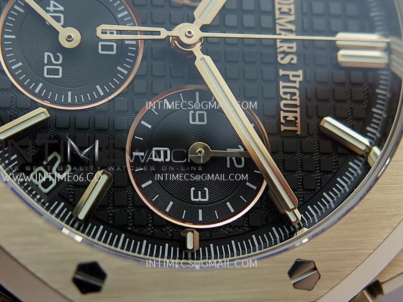Royal Oak Chrono 26240 RG Gain Weight V2 DDF 1:1 Best Edition Black Dial RG Bracelet Super Clone DD4401
