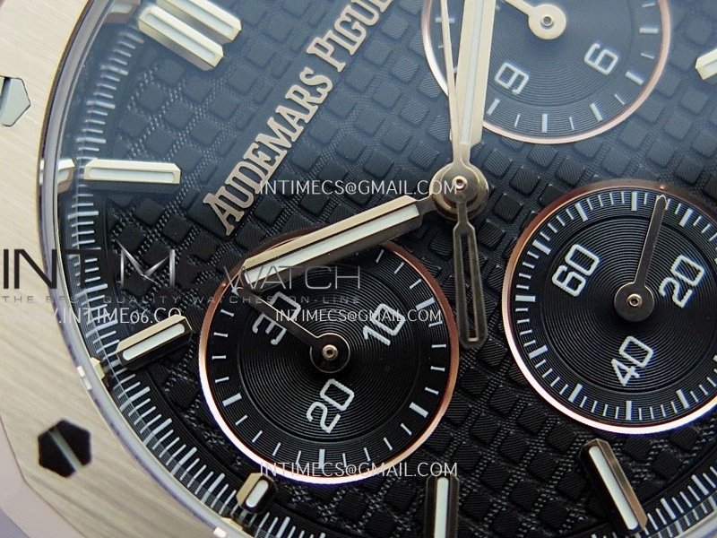 Royal Oak Chrono 26240 RG Gain Weight V2 DDF 1:1 Best Edition Black Dial RG Bracelet Super Clone DD4401