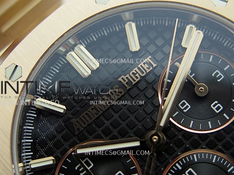 Royal Oak Chrono 26240 RG Gain Weight V2 DDF 1:1 Best Edition Black Dial RG Bracelet Super Clone DD4401