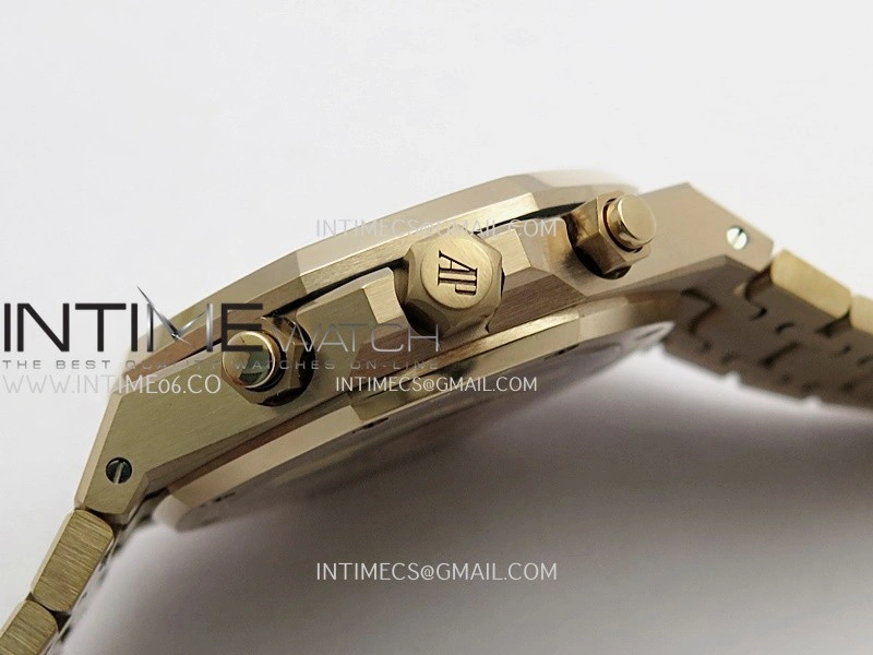 Royal Oak Chrono 26240 RG Gain Weight V2 DDF 1:1 Best Edition Black Dial RG Bracelet Super Clone DD4401