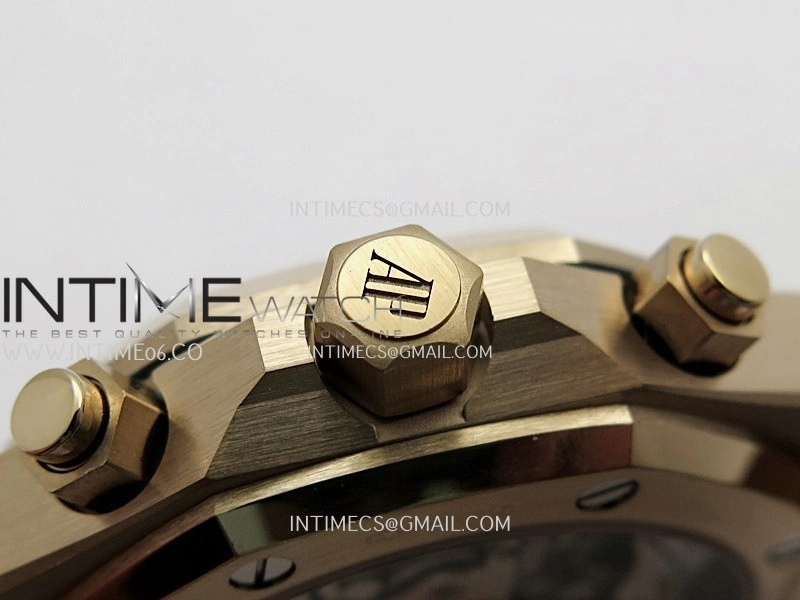 Royal Oak Chrono 26240 RG Gain Weight V2 DDF 1:1 Best Edition Black Dial RG Bracelet Super Clone DD4401