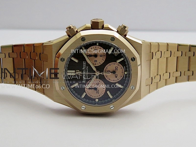 Royal Oak Chrono 26240 RG Gain Weight V2 DDF 1:1 Best Edition Brown Dial RG Bracelet Super Clone DD4401