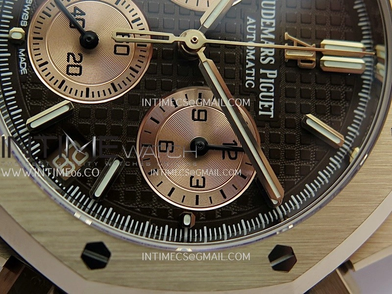 Royal Oak Chrono 26240 RG Gain Weight V2 DDF 1:1 Best Edition Brown Dial RG Bracelet Super Clone DD4401