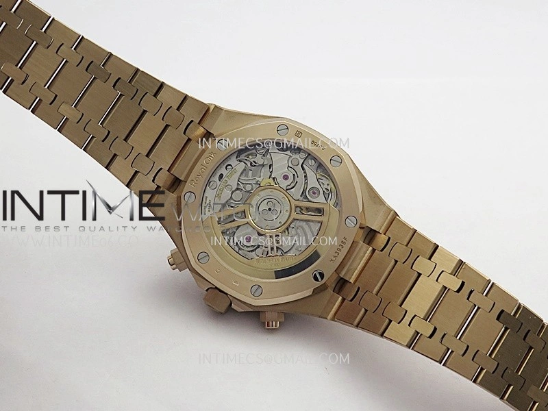 Royal Oak Chrono 26240 RG Gain Weight V2 DDF 1:1 Best Edition Green Dial RG Bracelet Super Clone DD4401
