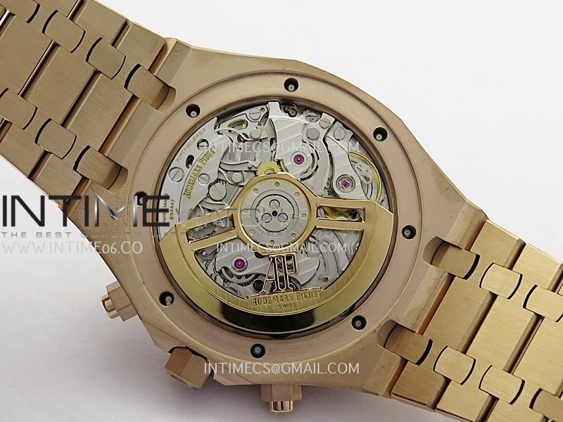 Royal Oak Chrono 26240 RG Gain Weight V2 DDF 1:1 Best Edition Green Dial RG Bracelet Super Clone DD4401