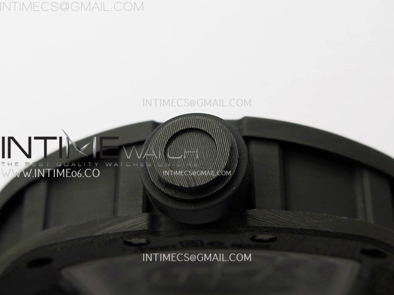 RM055 Real NTPT RG Inner RMF Best Edition Skeleton Dial on Black Rubber Strap RMUL2 Super Clone
