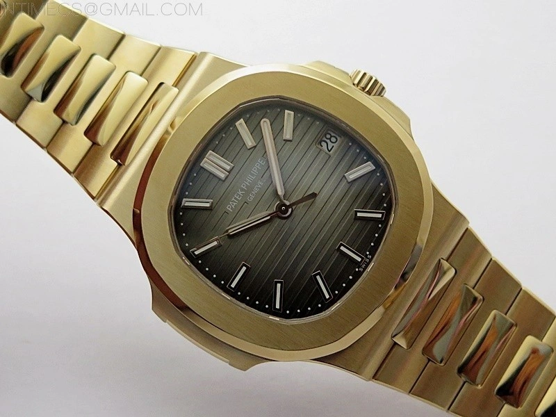 Nautilus 5711 1R-001 RG PPF 1:1 Best Edition Brown Textured Dial on RG Bracelet Super Clone 26-330 V5