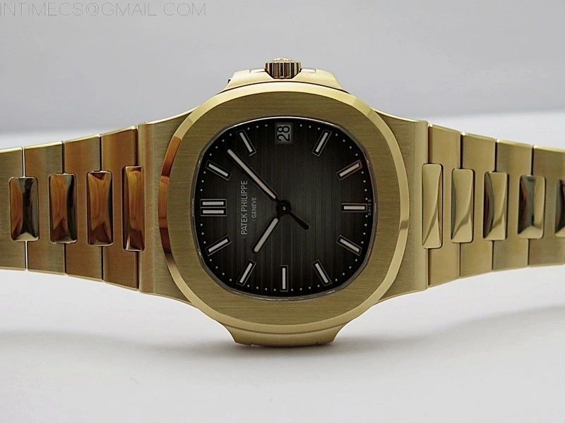 Nautilus 5711 1R-001 RG PPF 1:1 Best Edition Brown Textured Dial on RG Bracelet Super Clone 26-330 V5