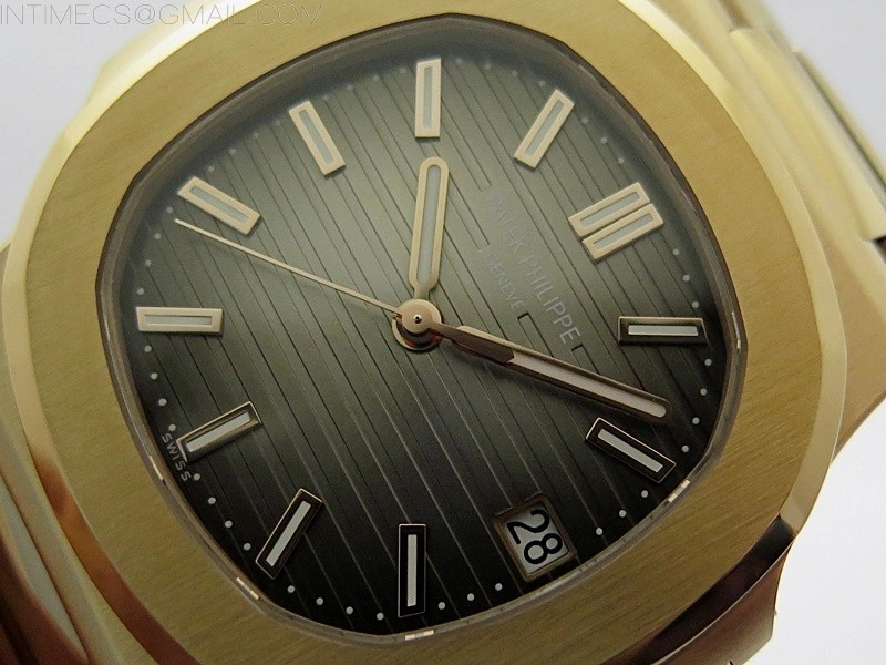 Nautilus 5711 1R-001 RG PPF 1:1 Best Edition Brown Textured Dial on RG Bracelet Super Clone 26-330 V5