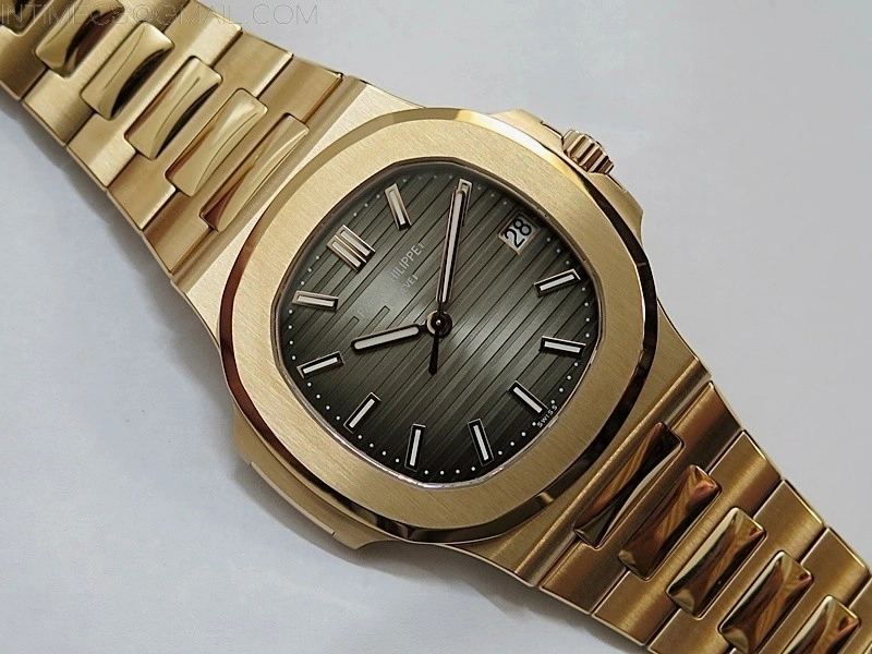 Nautilus 5711 1R-001 RG PPF 1:1 Best Edition Brown Textured Dial on RG Bracelet Super Clone 26-330 V5
