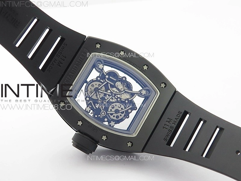 RM055 Real Ceramic Case KUF Best Edition Black Crown on Black Rubber Strap MIYOTA8215