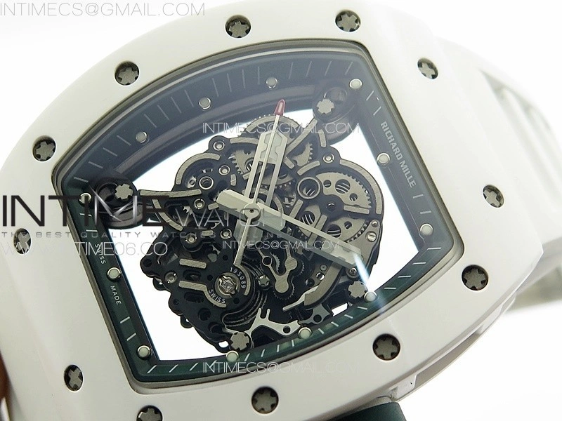 RM055 Real Ceramic Case KUF Best Edition Black Crown on White Rubber Strap MIYOTA8215
