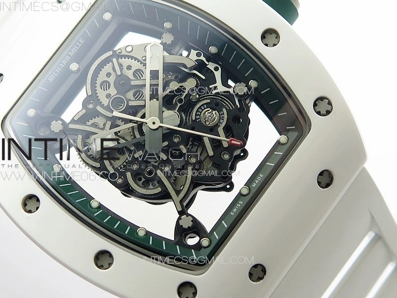 RM055 Real Ceramic Case KUF Best Edition Black Crown on White Rubber Strap MIYOTA8215