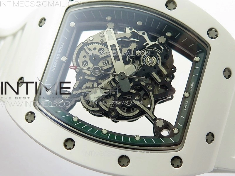 RM055 Real Ceramic Case KUF Best Edition Black Crown on White Rubber Strap MIYOTA8215