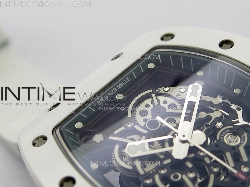 RM055 Real Ceramic Case KUF Best Edition Black Crown on White Rubber Strap MIYOTA8215