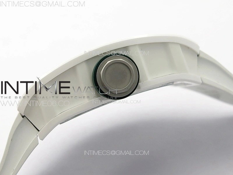 RM055 Real Ceramic Case KUF Best Edition Black Crown on White Rubber Strap MIYOTA8215