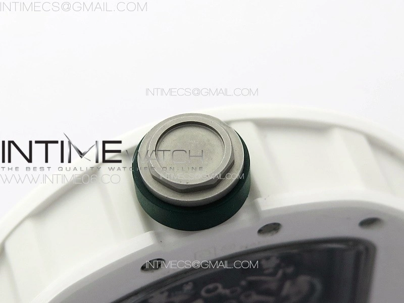 RM055 Real Ceramic Case KUF Best Edition Black Crown on White Rubber Strap MIYOTA8215