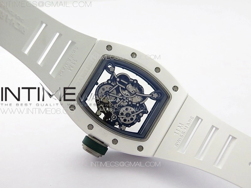 RM055 Real Ceramic Case KUF Best Edition Black Crown on White Rubber Strap MIYOTA8215