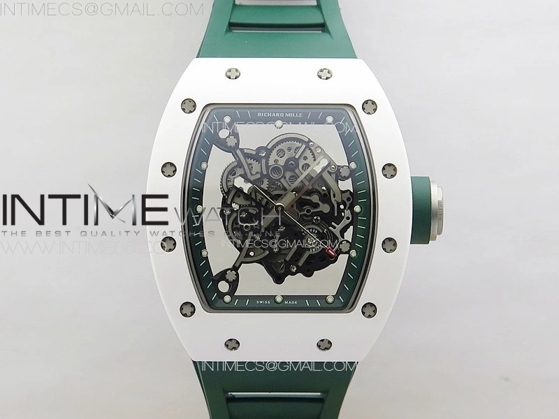RM055 Real Ceramic Case KUF Best Edition Green Crown on Green Rubber Strap MIYOTA8215