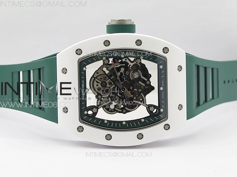 RM055 Real Ceramic Case KUF Best Edition Green Crown on Green Rubber Strap MIYOTA8215