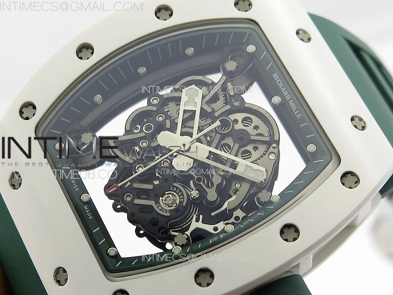 RM055 Real Ceramic Case KUF Best Edition Green Crown on Green Rubber Strap MIYOTA8215