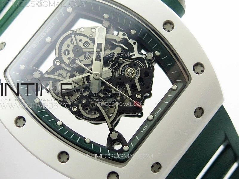 RM055 Real Ceramic Case KUF Best Edition Green Crown on Green Rubber Strap MIYOTA8215