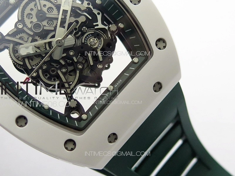 RM055 Real Ceramic Case KUF Best Edition Green Crown on Green Rubber Strap MIYOTA8215