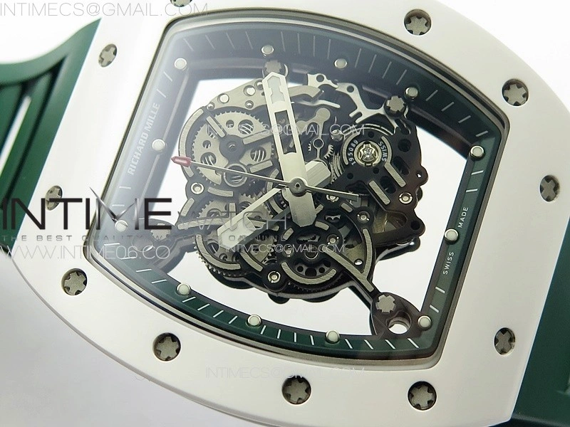 RM055 Real Ceramic Case KUF Best Edition Green Crown on Green Rubber Strap MIYOTA8215