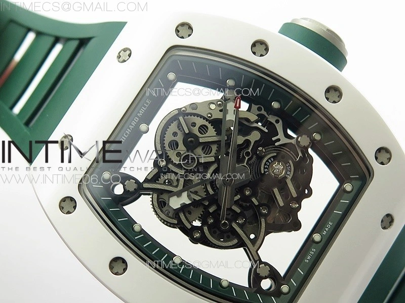 RM055 Real Ceramic Case KUF Best Edition Green Crown on Green Rubber Strap MIYOTA8215
