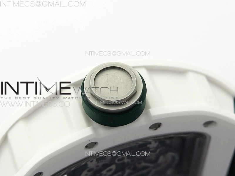 RM055 Real Ceramic Case KUF Best Edition Green Crown on Green Rubber Strap MIYOTA8215