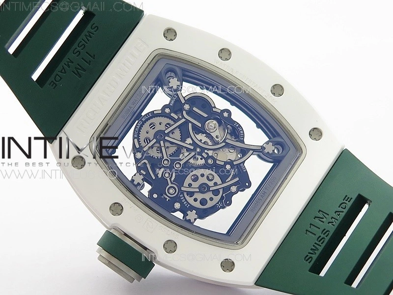RM055 Real Ceramic Case KUF Best Edition Green Crown on Green Rubber Strap MIYOTA8215