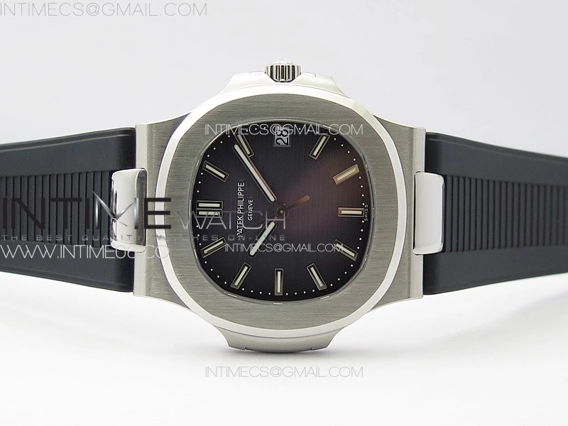 Nautilus Jumbo 5711 Super Replication PPF 1:1 Best Edition Gray Textured Dial on Black Rubber Strap PPF324