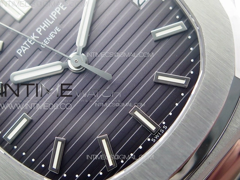 Nautilus Jumbo 5711 Super Replication PPF 1:1 Best Edition Gray Textured Dial on Black Rubber Strap PPF324