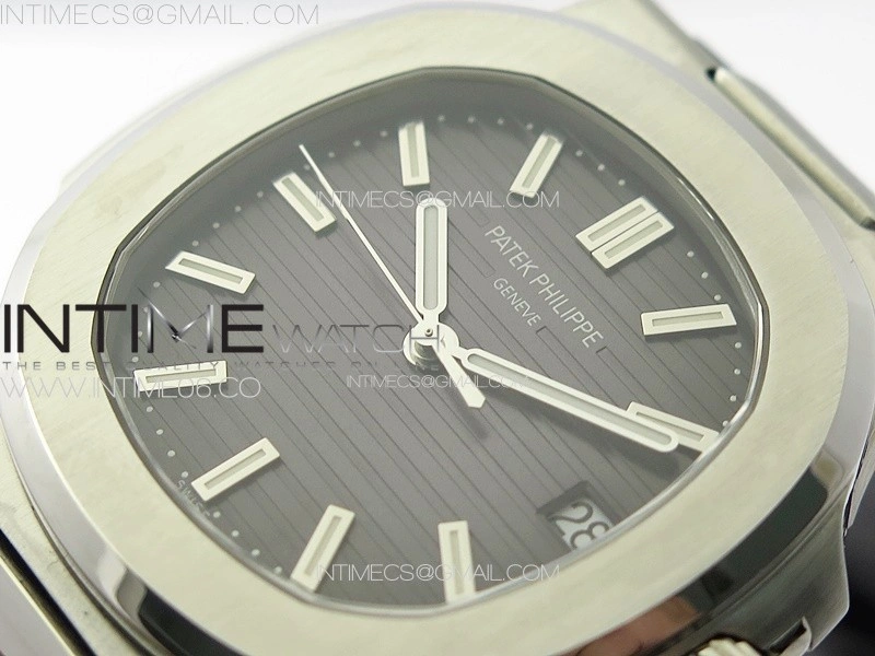 Nautilus Jumbo 5711 Super Replication PPF 1:1 Best Edition Gray Textured Dial on Black Rubber Strap PPF324