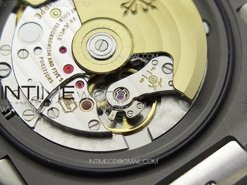 Nautilus Jumbo 5711 Super Replication PPF 1:1 Best Edition Gray Textured Dial on Black Rubber Strap PPF324